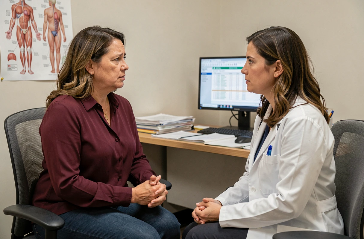 Femme consultant une médecin pour comprendre les symptômes du diabète lors d'une consultation médicale