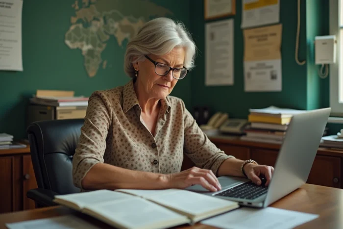 Personnelle administrative consultant un guide imprimé pour résoudre un problème de connexion à iProf Versailles